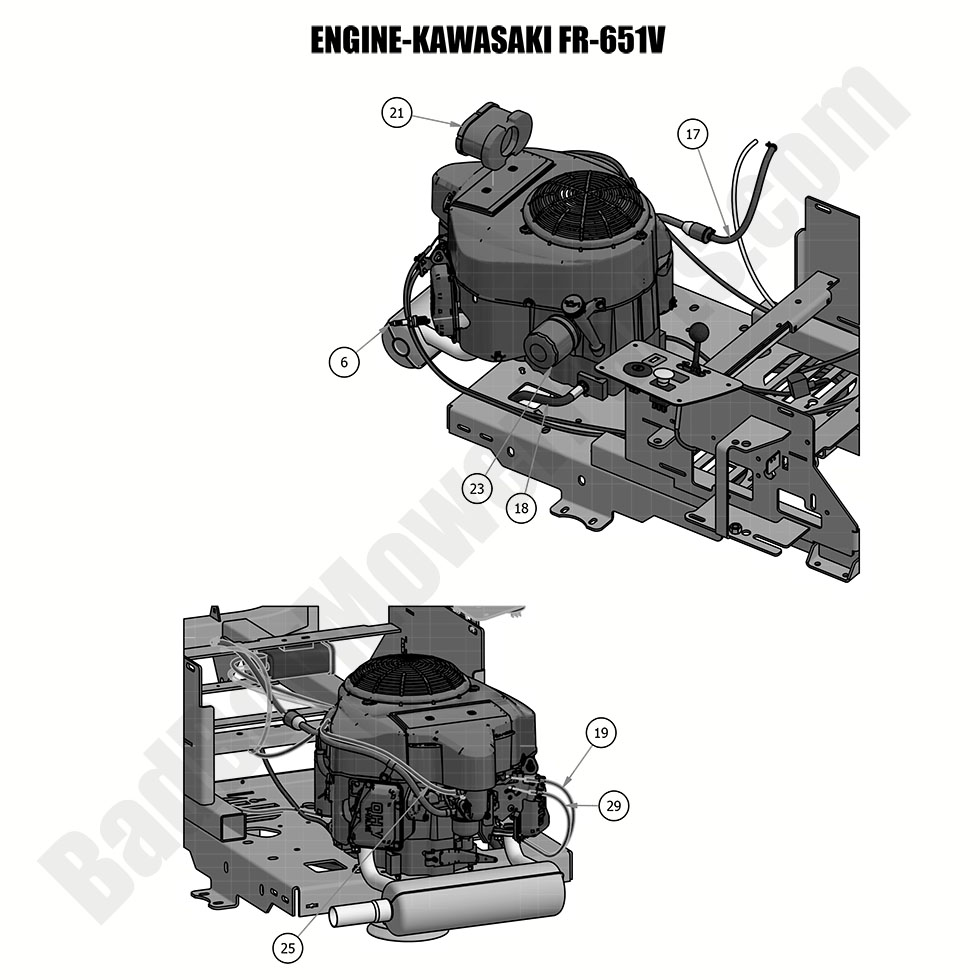 1917 - Bad Boy Mower Parts Lookup > 2019 > MZ & MZ Magnum > Kawasaki FR651 Detail